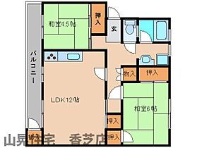 奈良県香芝市上中（賃貸マンション2LDK・4階・56.33㎡） その2