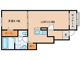 奈良県天理市石上町（賃貸アパート1LDK・1階・50.01㎡） その2