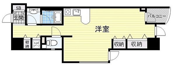 大阪府大阪市北区中崎西４丁目(賃貸マンション1R・10階・34.43㎡)の写真 その2