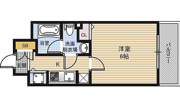 セイワパレス福島駅前 103｜大阪府大阪市福島区福島１丁目(賃貸マンション1K・1階・20.58㎡)の写真 その2