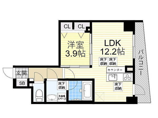 大阪府大阪市北区大淀中１丁目(賃貸マンション1LDK・3階・40.06㎡)の写真 その2