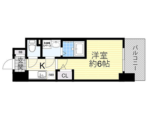 エスリードレジデンス梅田グランゲート 606｜大阪府大阪市北区豊崎６丁目(賃貸マンション1K・6階・21.09㎡)の写真 その2