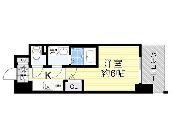 エスリードレジデンス梅田グランゲート 1203｜大阪府大阪市北区豊崎６丁目(賃貸マンション1K・12階・21.09㎡)の写真 その2