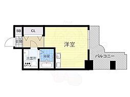 ルモン中津 1Kの間取図画像