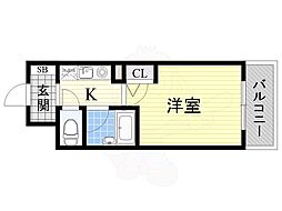 エスリード本町 1Kの間取図画像