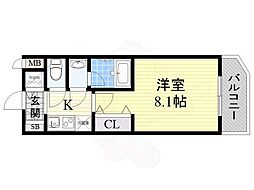 S-RESIDENCEフクシマLuxe 1Kの間取図画像