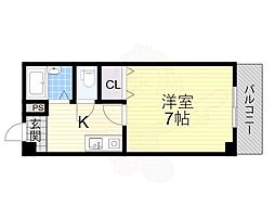 サニースポット 1Kの間取図画像