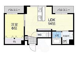プラザハイツ 1LDKの間取図画像