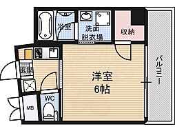 Luce新福島 1Kの間取図画像