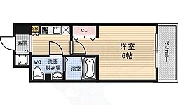 エスリード梅田グランノース 1Kの間取図画像