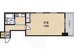 エクセランス梅田西 1Kの間取図画像