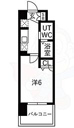 エステムプラザ梅田中崎町3ツインマークスノースレジデンス 1Kの間取図画像