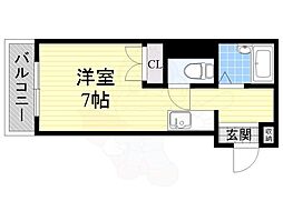 ロイヤルハイツ別所 ワンルームの間取図画像