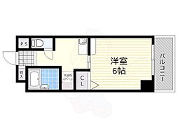 ルミエール21 1Kの間取図画像