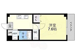 プロスパーコート神路 1Kの間取図画像
