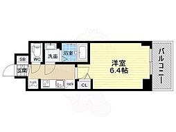 プレサンス福島ミッドエル 1Kの間取図画像