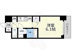 メインステージ京町堀 1Kの間取図画像