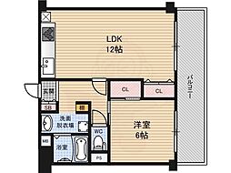 ロベリア弐番館 1LDKの間取図画像