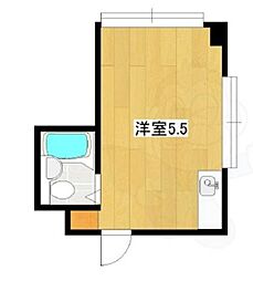 ジオナ本田 ワンルームの間取図画像