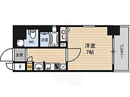 ジュネーゼグラン福島ミラージュ 1Kの間取図画像