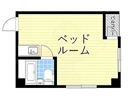 メゾン・ドアルベール ワンルームの間取図画像