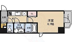 ロイヤルレジデンス梅田フロント 1Kの間取図画像