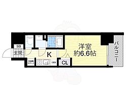 プレサンス立売堀ベルヴィル 1Kの間取図画像