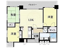 リーガル西梅田 3LDKの間取図画像