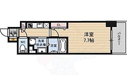 アーバネックス堂島 1Kの間取図画像