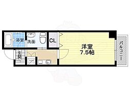 フィオレ立売堀 1Kの間取図画像