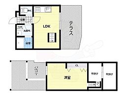 ウエストキャピタル梅田 1LDKの間取図画像