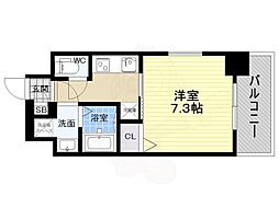 ワールドアイ大阪ドームシティ 1Kの間取図画像
