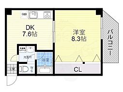 ネクサスステーション野田 1DKの間取図画像