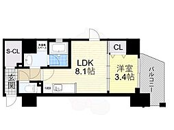 シーズンフラッツ阿波座 11階/-