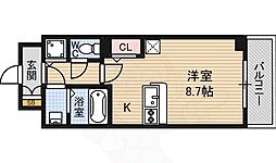 アドバンス西梅田2 1Kの間取図画像