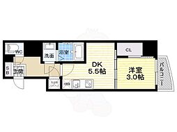 セレニテ本町ルフレ 1DKの間取図画像