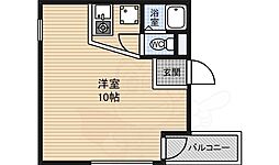 サンフラット2 ワンルームの間取図画像