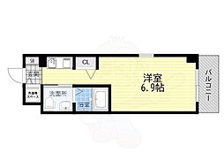 カルーフサンアイ ワンルームの間取図画像