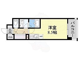 RESIDIA靱公園 ワンルームの間取図画像