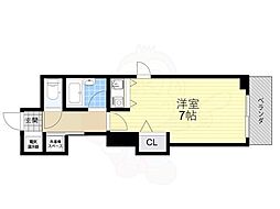 スカイライト新大阪 ワンルームの間取図画像