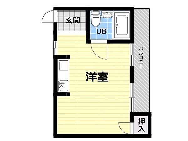 コーポ福島1 ｜大阪府大阪市福島区福島５丁目(賃貸マンション1K・4階・24.00㎡)の写真 その2