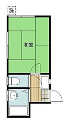 コーポテイクオフ 1Kの間取図画像