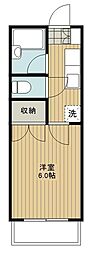 ルミエール藤田 1Kの間取図画像