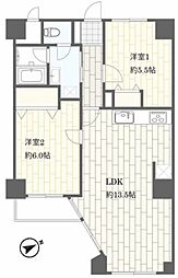 日神パレス立川第2 2LDKの間取図画像