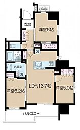 パレステージ本川越 3LDKの間取図画像