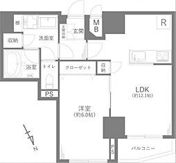 東池袋ハイツ壱番館 1LDKの間取図画像