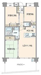 日神パレステージわらびリノプレイス 3LDKの間取図画像
