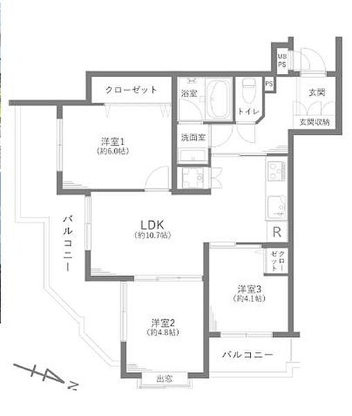 間取りを拡大表示