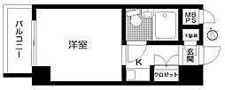 日神パレス八王子 1Kの間取図画像