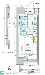 エスタート品川南大井 8階1Kの間取り